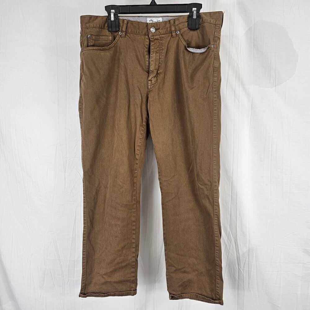 Peter Millar Mens Pants Size 36 Color Brown Khaki Dark Slacks Casual